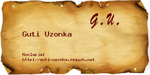Guti Uzonka névjegykártya